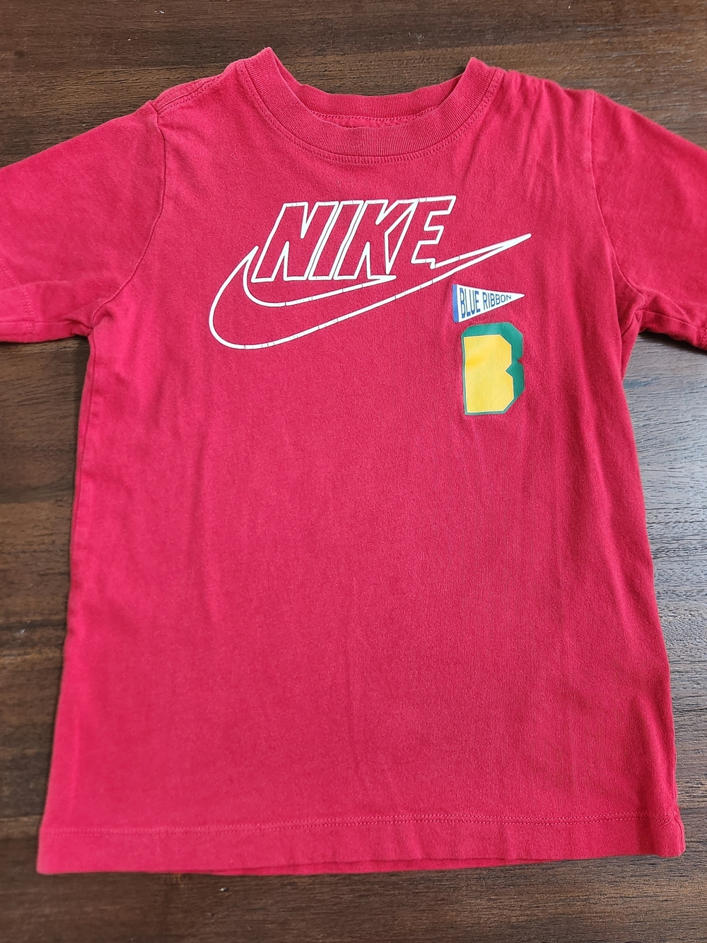 Nike Red Graphic Short Sleeve Tee with White Logo